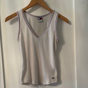 Tommy Hilfiger Gray Fitted Sleeveless Tank Top